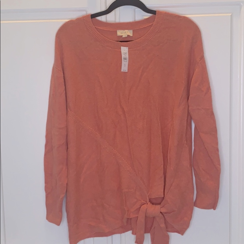 NWT Light Orange Tie Sweater - S
